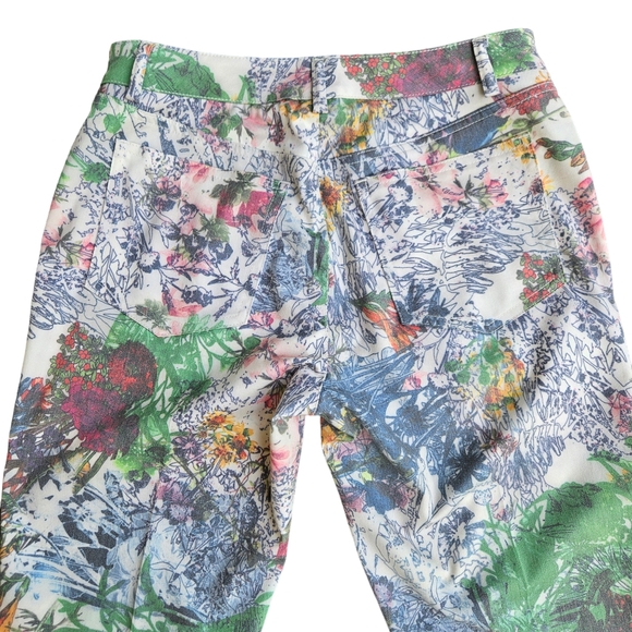 Peace of Cloth Panticular Distressed Floral Pants Size 0 Made in USA - Picture 4 of 9